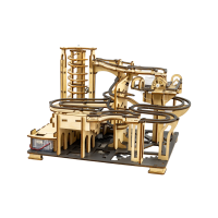 Bouwpakket Knikkerbaan 'Racing Trip' op batterij- hout