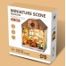 DIY Miniature Scene 3D Bedroom Slaapkamer met LED- verlichting- MDF