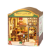 DIY Miniature Scene 3D Boekwinkel met LED- verlichting- MDF DIY Miniature Scene 3D Boekwinkel met LED- verlichting- MDF