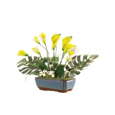 Bouwpakket 3D Model DIY Lelie van de Nijl in Pot- gekleurd