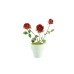 Bouwpakket 3D Model DIY Rode Roos in Pot- gekleurd- metaal