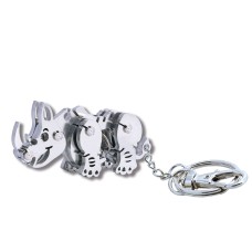 Sleutelhanger Neushoorn- metaal