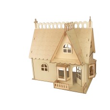 Bouwpakket Poppenhuis 'Huis met Dakkapel' 1:12