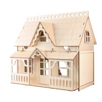 Bouwpakket Poppenhuis 'Huis met Veranda' 1:12