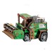Bouwpakket Oogstmachine met pullmechanische- gekleurd- MDF