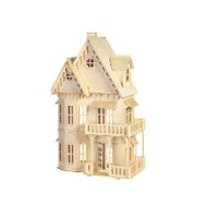 Bouwpakket Poppenhuis 'Gotisch Huis'-  klein 1:36- lasercutting (luxe verpakking)