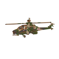 Bouwpakket Apache Helikopter-hout- kleur